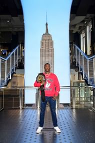 UFC 281 Face Off Between Headliners Israel Adesanya & Alex Pereira at Empire State Building